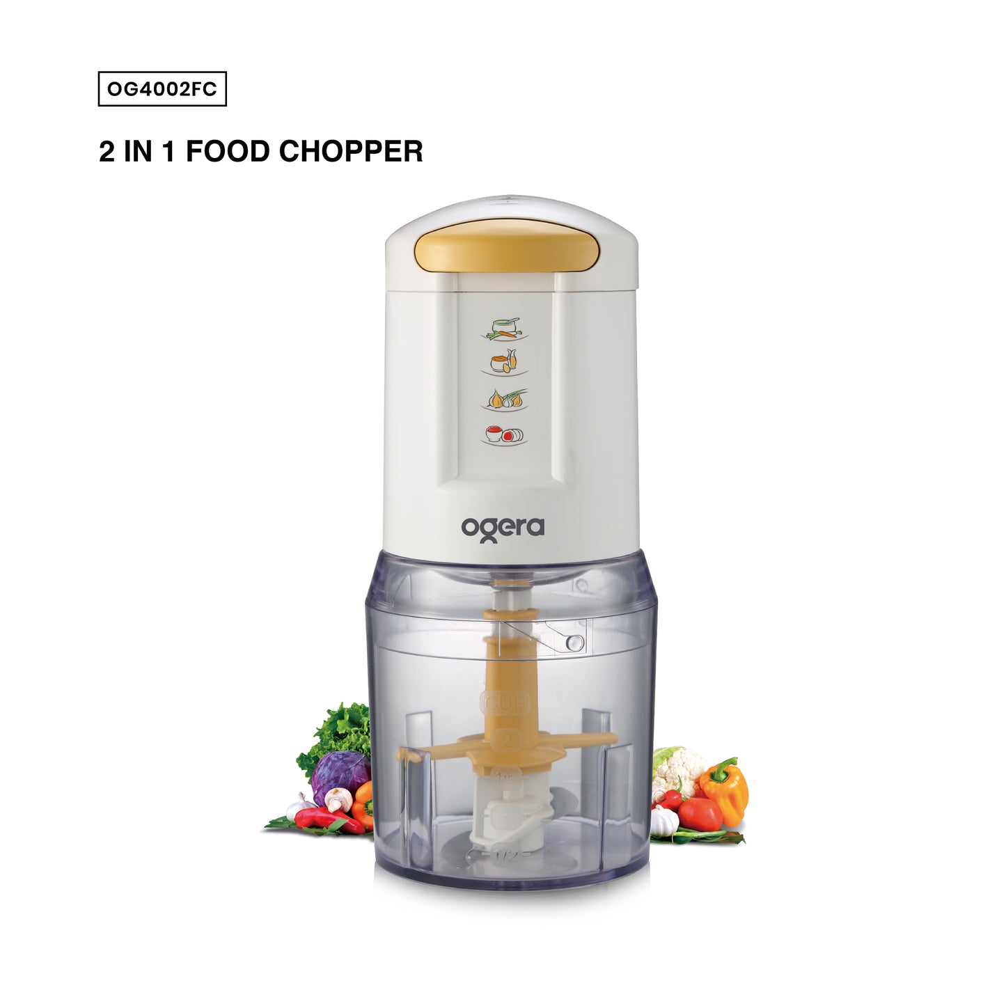 OGERA 2 IN 1 ELECTRIC FOOD CHOPPER - OG4002FC