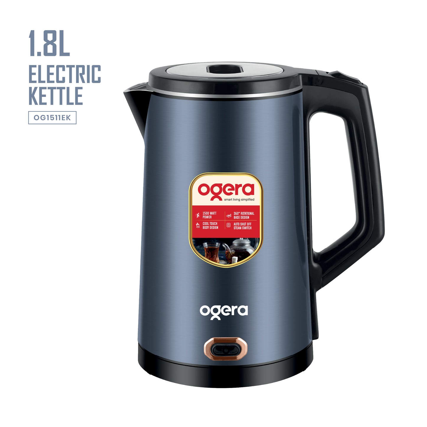 OGERA COOL TOUCH ELECTRIC KETTLE 1.8L