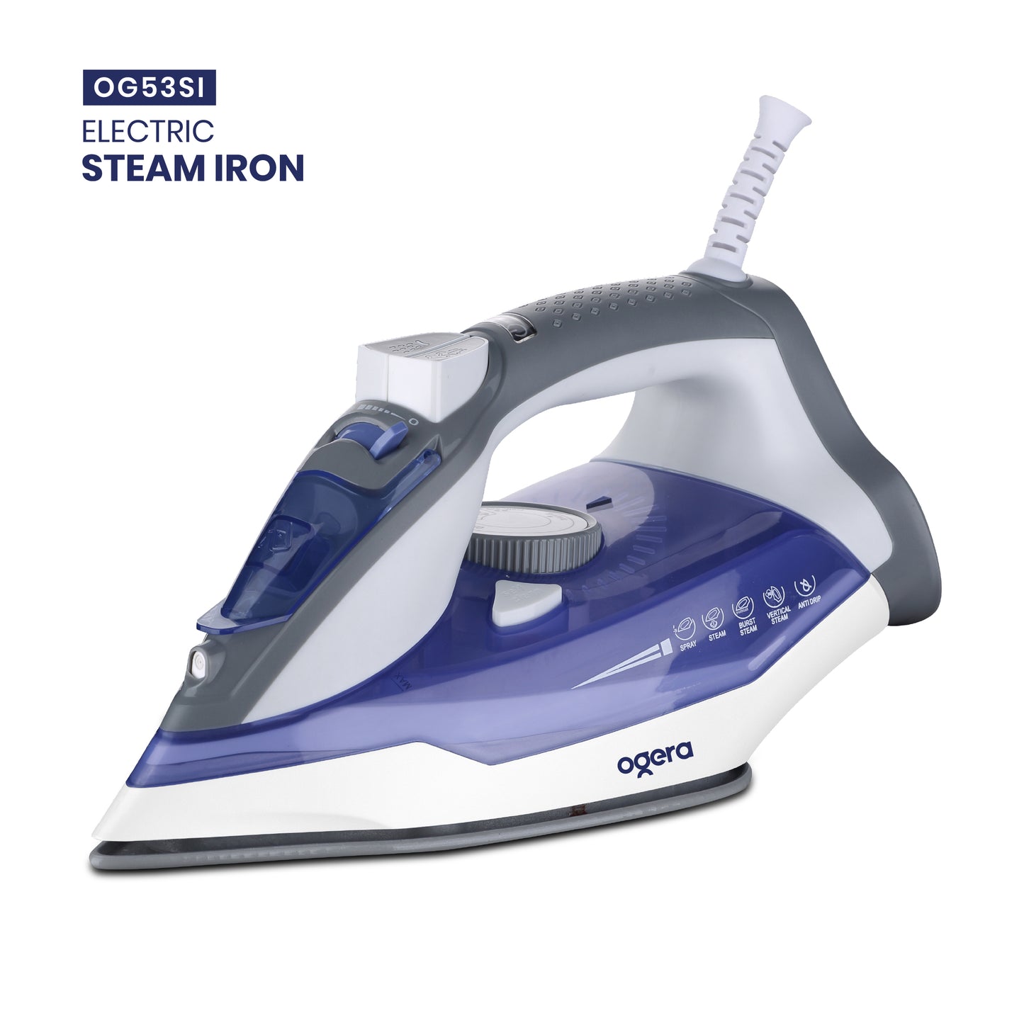 CERAMIC SOLE PLATE STEAM IRON(OG53SI)